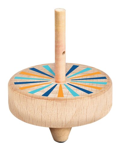 Expositor 12 peonzas de madera con mango y cordel