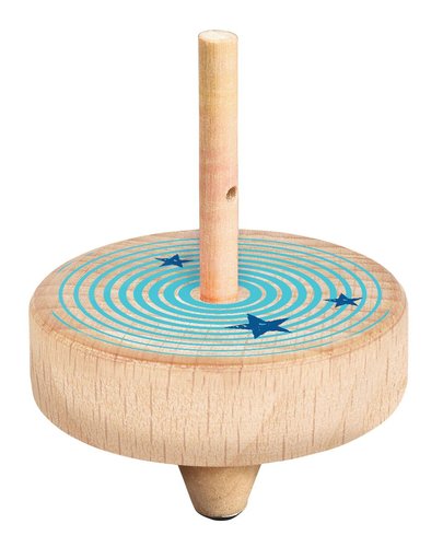 Expositor 12 peonzas de madera con mango y cordel