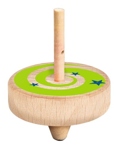 Expositor 12 peonzas de madera con mango y cordel