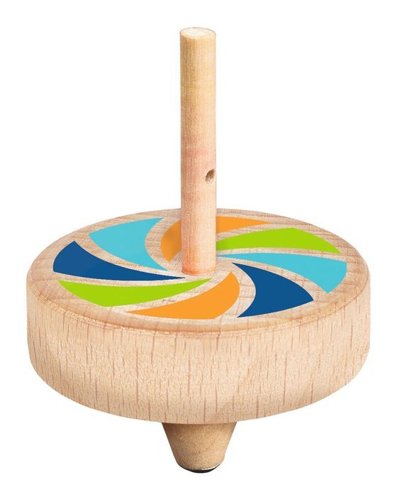 Expositor 12 peonzas de madera con mango y cordel