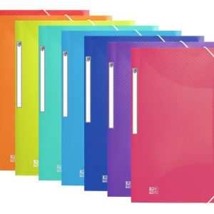 CARPETA A4+ GOMAS PLASTICO OXFORD COLORES SURTIDOS