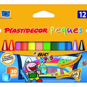 CERA PLASTIDECOR PEQUES C/12 COLORES SURTIDOS
