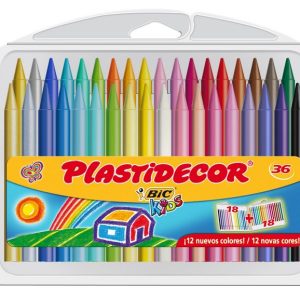 CERA PLASTIDECOR B/36 COLORES SURTIDOS
