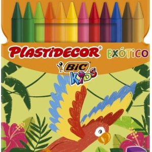 CERA PLASTIDECOR C/12 COLORES SURTIDOS EXOTICO