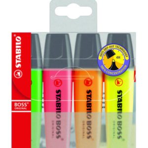 MARCADOR STABILO BOSS ORIGINAL ESTUCHE 4 UNID
