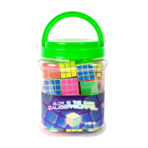 BOTE 36 CUBO RUBIK MAGICO MINI FLUORESCENTE SURTIDOS