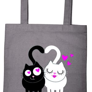 BOLSA DE TELA DE LA COMPRA ED GATOS LOVE