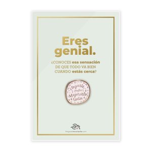 TARJETA STAMPING DORADO + PIN LLEGASTE PARA MEJORARLO TODO