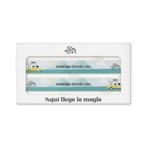 PACK 2 PULSERAS TELA CONTIGO DONDE SEA