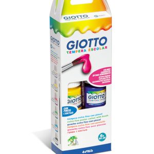 TEMPERA LIQUIDA 25ML GIOTTO LAVABLE 6 SURTIDO CON PINCEL