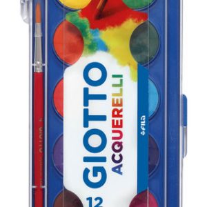 ACUARELA GIOTTO 30MM 12 COLORES CON PINCEL