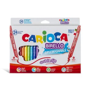 ROTULADOR CARIOCA BIRELLO DOBLE PUNTA 24 COLORES SURTIDOS
