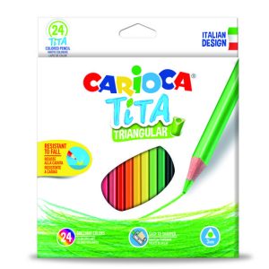 LAPIZ TRIANGULAR CARIOCA TITA 24 COLORES SURTIDOS