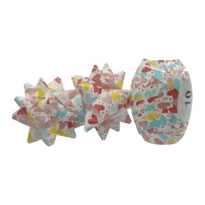 BLISTER 2 COCAS 14MM+BOBINA 10MMX10MT CORAZONES COLORES