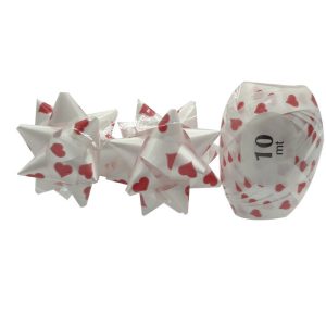 BLISTER 2 COCAS 14MM+BOBINA 10MMX10MT CORAZONES ROJOS