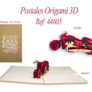 POSTAL 3D ORIGAMI MOTO
