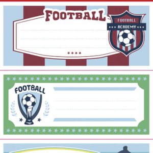 ETIQUETAS ESCOLARES FUTBOL 9 UNIDADES SURTIDAS