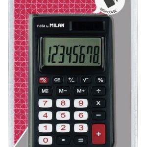 BLISTER CALCULADORA NEGRA 8 DIGITOS CON FUNDA