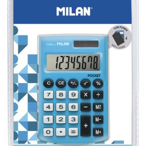 BLISTER CALCULADORA POCKET AZUL 8 DIGITOS CON FUNDA
