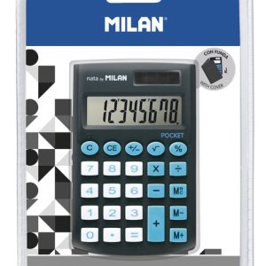BLISTER CALCULADORA POCKET NEGRA 8 DIGITOS CON FUNDA