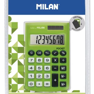 BLISTER CALCULADORA POCKET VERDE 8 DIGITOS CON FUNDA