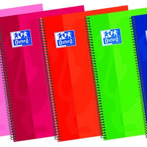 BLOC ESPIRAL FOLIO 80H 90G EXTRADURA LISO SURTIDO OXFORD 5U