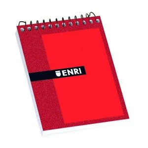 BLOC ESPIRAL 16? 80H APAISADO CUADRO 4MM TAPA DURA ROJO