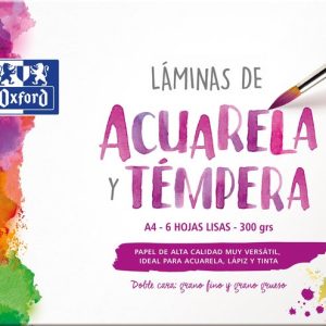 SOBRE 6 LAMINAS ACUARELA A4 300G