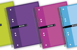 BLOC EUROPEAN A5 140H CUADRO 5MM 4 BANDAS COLORES SURTIDOS