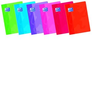LIBRETA GRAPADA A4 48H 90GR CUADRO 4MM T/B OXFORD SURTIDO