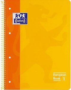 BLOC EUROPEAN A4 80H 4 TALADROS T/E 5MM OXFORD AMARILLO