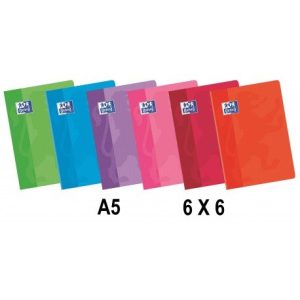 LIBRETA GRAPADA TAPA BLANDA A5+ 48H 6X6 SURTIDO