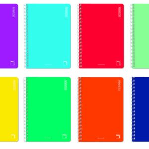 BLOC ESPIRAL FOLIO 80H 60GR CUADRO 4MM COLORES SURTIDOS