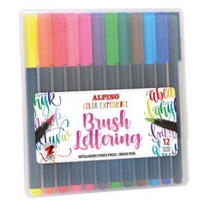 ROTULADOR ALPINO BRUSH LETTERING 12 COLORES