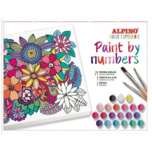 SET ALPINO COLOR EXPERIENCE PINTAR POR NUMEROS FLORES