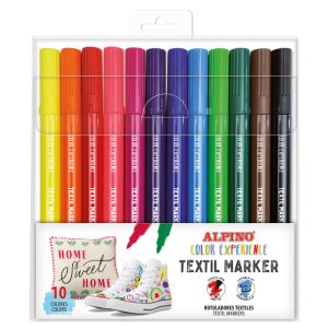 ROTULADOR ALPINO COLOR EXPERIENCE TEXTIL 10 COLORES SURTIDO