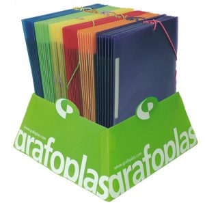 EXPOSITOR CARPETA F? SOLAPAS PP COLORGRAF 50 UNID SURTIDO