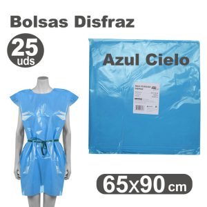 BOLSA DISFRAZ 65X90 25 UNID AZUL CLARO