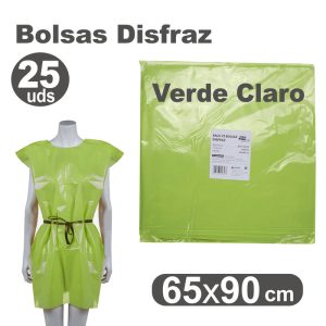 BOLSA DISFRAZ 65X90 25 UNID VERDE CLARO