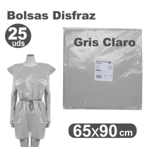 BOLSA DISFRAZ 65X90 25 UNID GRIS