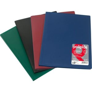 CARPETA A4 PP 50 FUNDAS GRIS