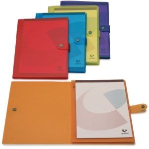 CARPETA CONGRESO A4 PP 0,8MM CON BLOC Y BROCHE ROJO