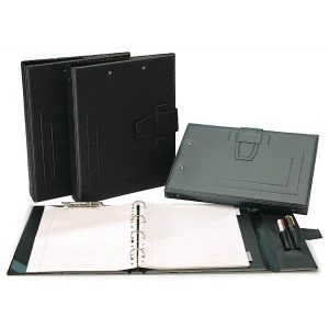 CARPETA FOLIO 4 ANILLAS 25MM TRAB Y SOLAPA NEGRA