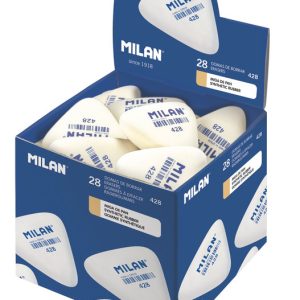 CAJA 28 GOMA MILAN 428 MIGA DE PAN TRIANGULAR GRUESA BLANCO