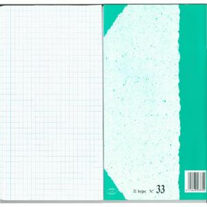 LIBRETA 4? 32H N? 33 CUADROS 6MM