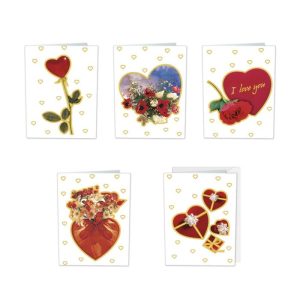 EXPOSITOR 25 TARJETAS MINI CARD + SOBRE ROMANTIC ORO SURTID