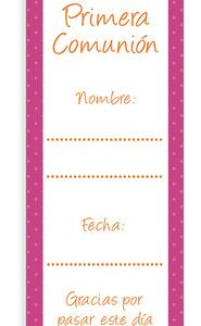 MARCAPAGINAS BLISTER 25 COMUNION MARIPOSA