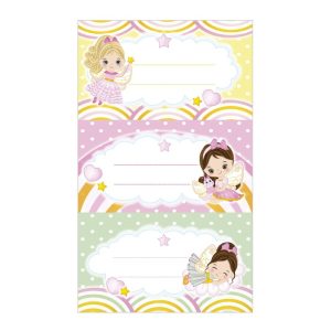 ETIQUETAS ESCOLARES CHICA BLISTER 9 UNIDADES SURTIDAS