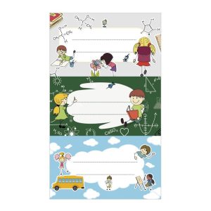 ETIQUETAS ESCOLARES NI?OS BLISTER 9 UNIDADES SURTIDAS