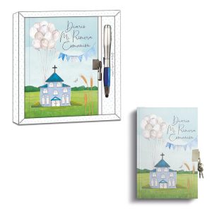 DIARIO COMUNION NI?O + BOLIGRAFO LINTERNA